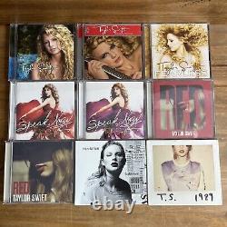 Taylor Swift 9 CD Lot Limited 1989 Reputation Red Speak Now Holiday Polaroid