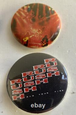 Vintage RUSH Rock Band Music Bands Pinback Pins Buttons Lot Of 20