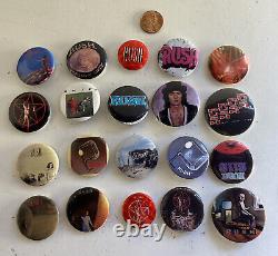 Vintage RUSH Rock Band Music Bands Pinback Pins Buttons Lot Of 20